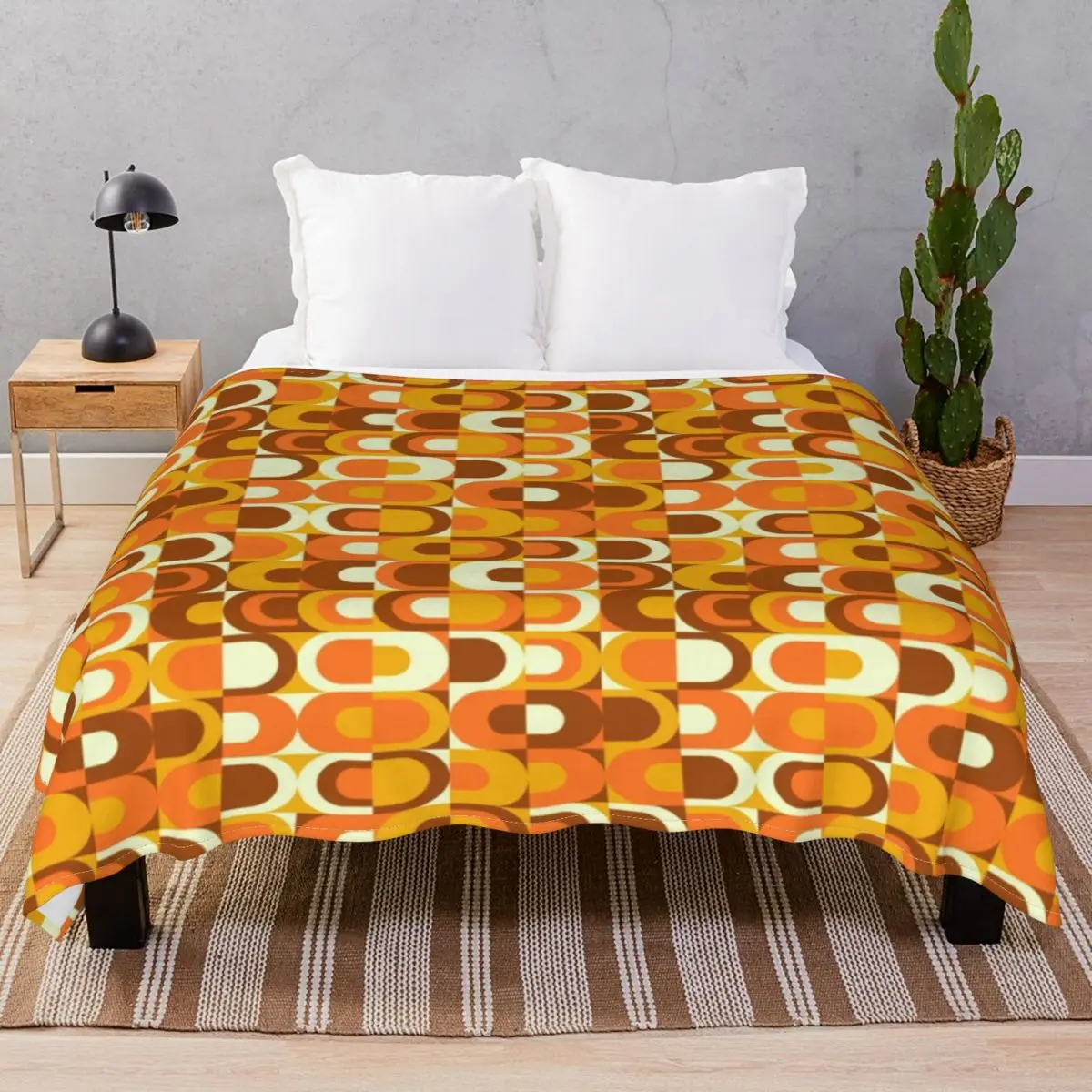 Pattern Retro Inustrial Blanket Velvet Autumn Super Soft Throw Blankets for Bedding Sofa Camp Office