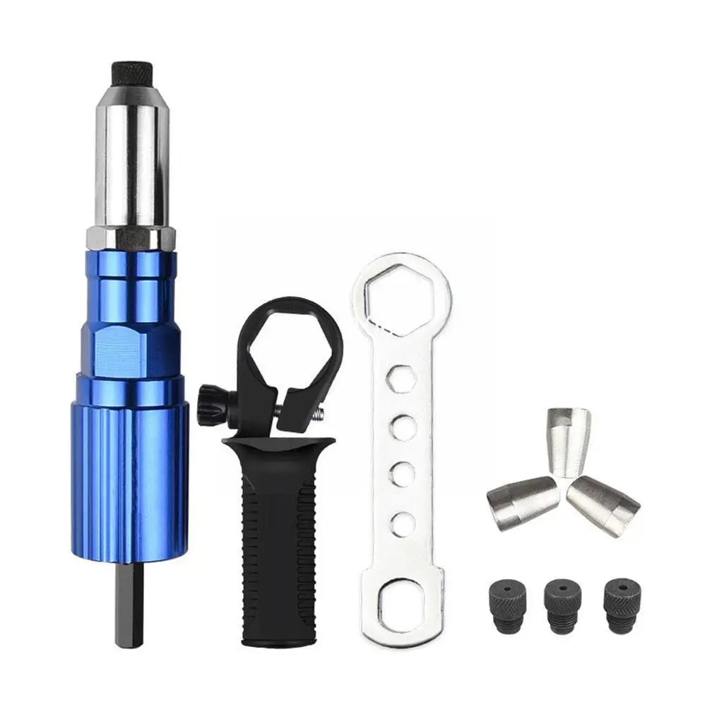 

Metal Electric Rivet Nut Gun Riveting Tool Cordless Gun Adaptor Insert Auto Riveting Rivet Multifunction Drill Nut Nail Too J5u9