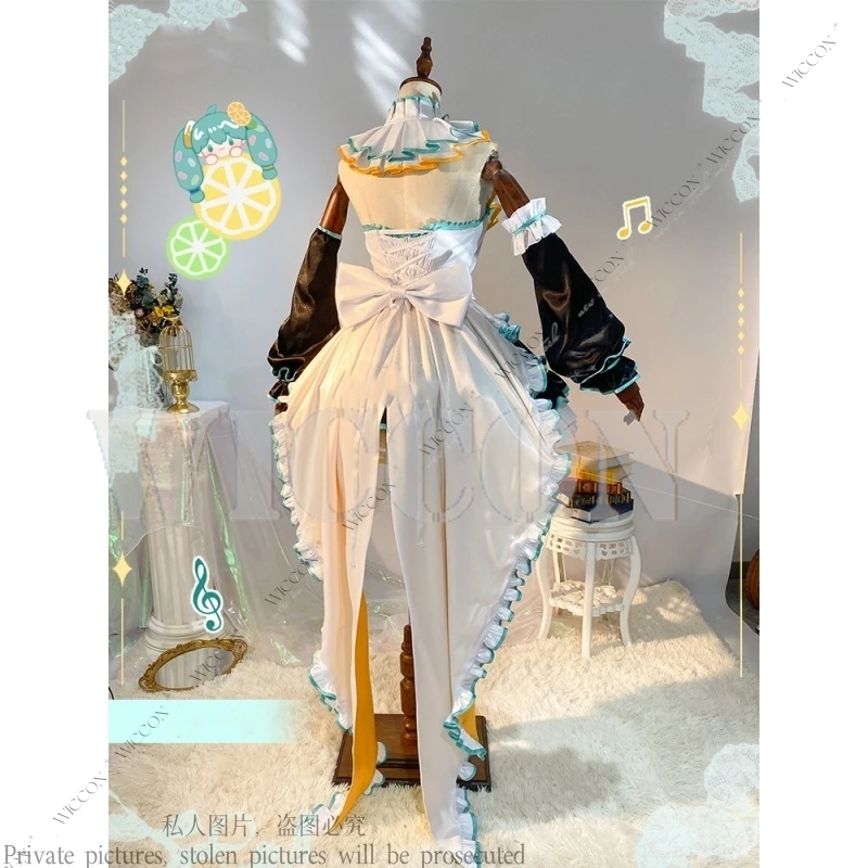 Мороженое Косплей Костюм Парик Суета PJSK mikuku Хэллоуин Вечеринка mikku Сценический