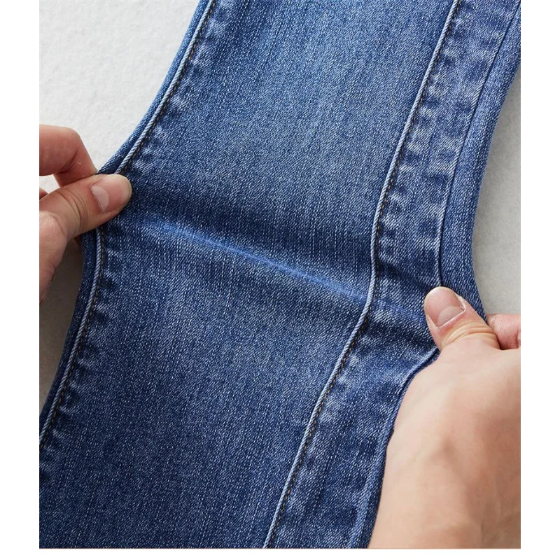 Light High-waisted Micro-flared Jeans Women's Spring/summer 2023 New Versatile Skinny Fashion Slit Mop Pants Women Jeans