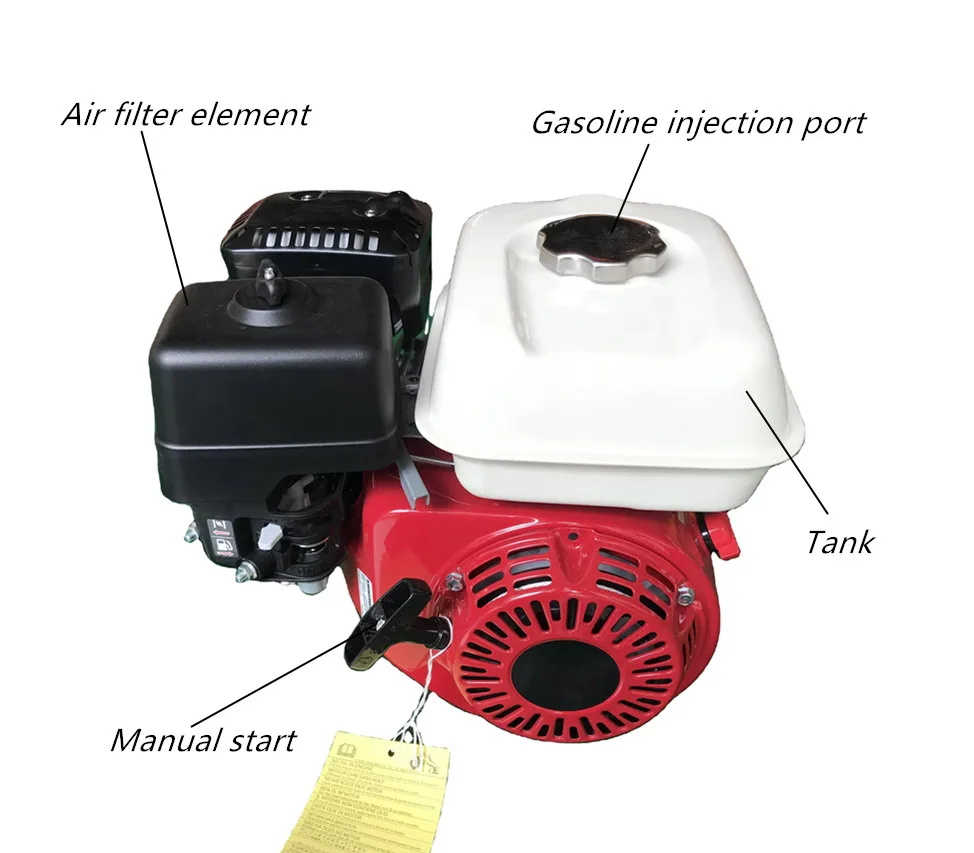 Одноцилиндровые двигатели GX160 GX390 с воздушным охлаждением четырехтактный