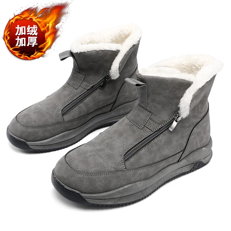 

Fujeak Warm Winter Fashion Thick-bottomed platform Men Boots 2022 New in Men Boot Casual Non-slip Comfortable Outdoor Classic