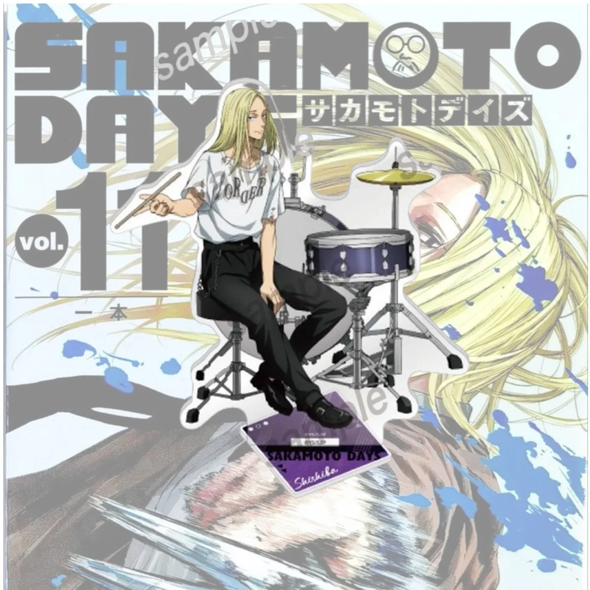 Фото Акриловая подставка с персонажами аниме Sakamoto Days: Рион Акао, Шишибана, Натсуки Шиоцу. Коллекционный подарок, брелоки. №3