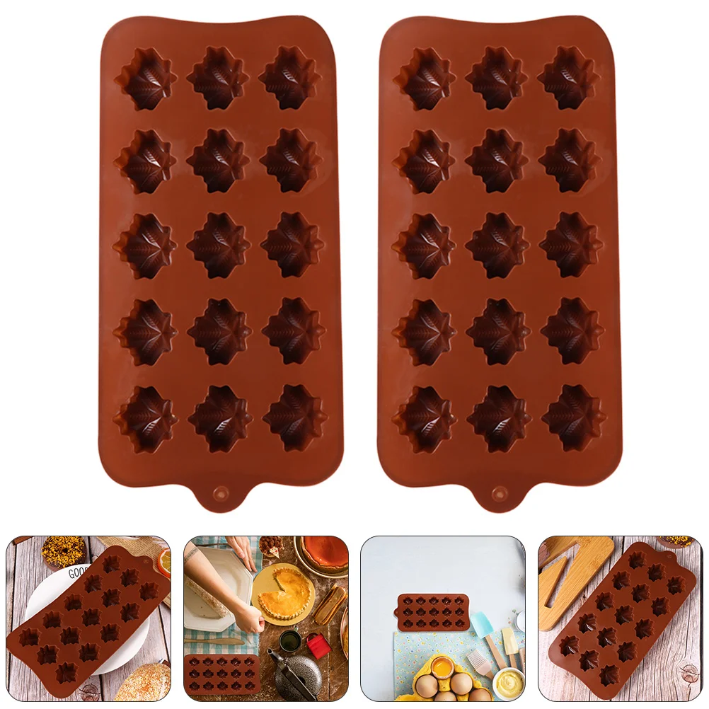 

3 Pcs Maple Leaf Mold Cake Chocolate Candy Silicone Molds Candles Baking Butter Crackers Cutting Machine