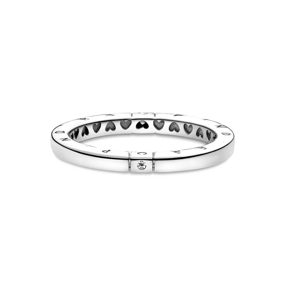 ChimPandora-Bague avec logo et cœurs pour femme, argent regardé 925, or rose, bijoux simples et délicats, cadeau avec sac grill
