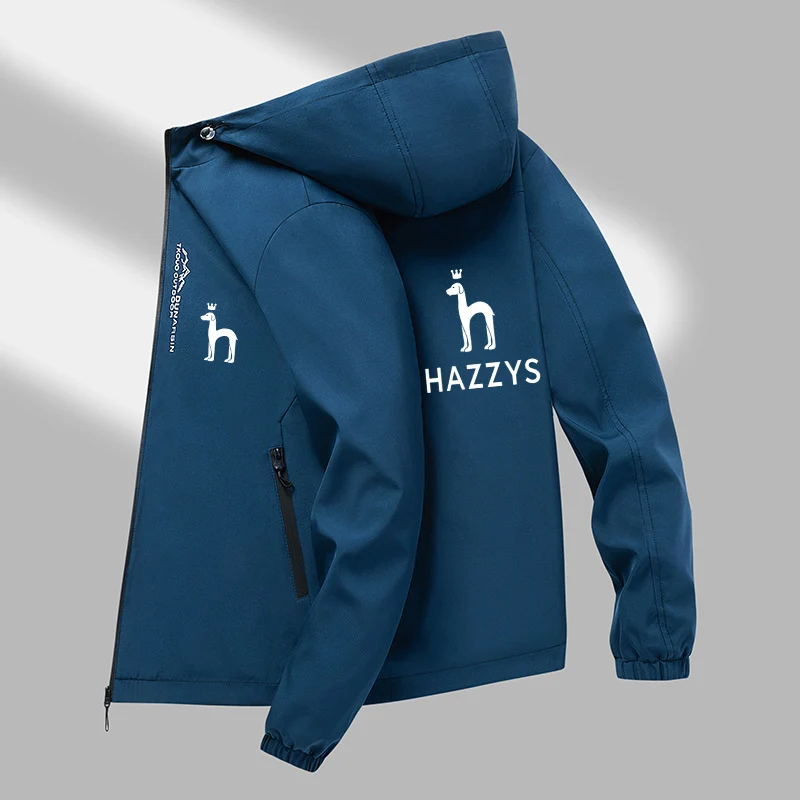 

Осенняя куртка для кемпинга HAZZYS 2022, Высококачественная Мужская уличная куртка с принтом, ветровка с капюшоном, повседневный спортивный топ ...