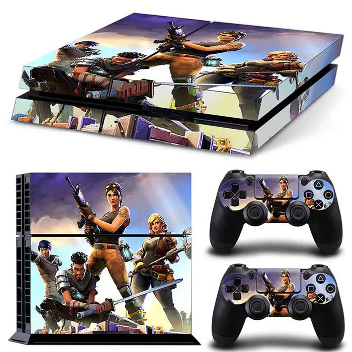 Фото Новые наклейки для игровой консоли Fortnite для PS4, цветные аниме-наклейки для контроллера PlayStation 4, пленка для геймпада, подарок для детей №2