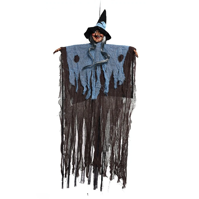 

Украшение на Хэллоуин, Электрический Подвесной привидение ведьмы со страшным звуком, искусственные глаза для дома с привидениями, уличное комнатное украшение