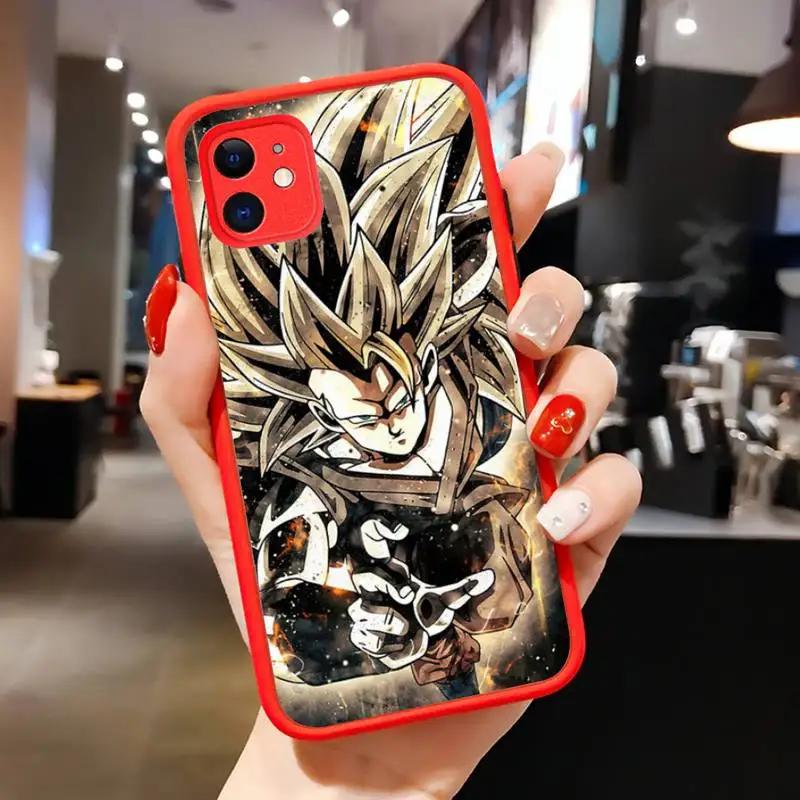 Cool Dragon-D-B-Manga Art Balls Z Anime Phone Case for iPhone 14 11 12 13 Mini Pro Max 8 7 Plus X XR XS MAX Translucent Matte
