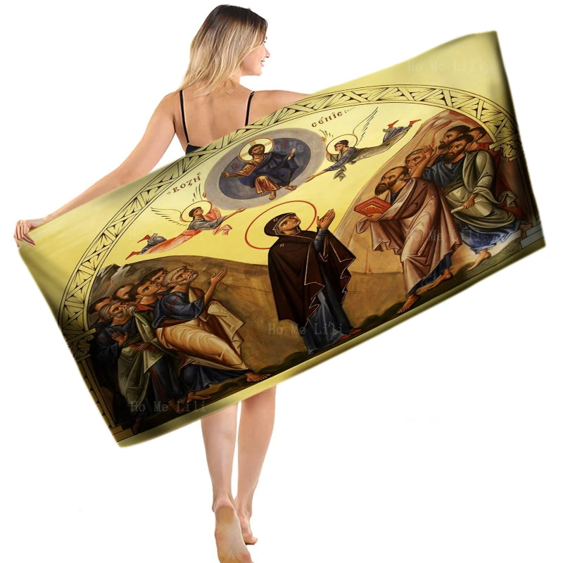 

Ascension Of Christ Icons Last Judgement Sunday Resurrection Of Our Lord Jesus Quick Drying Towel By Ho Me Lili Fit For Yoga Use