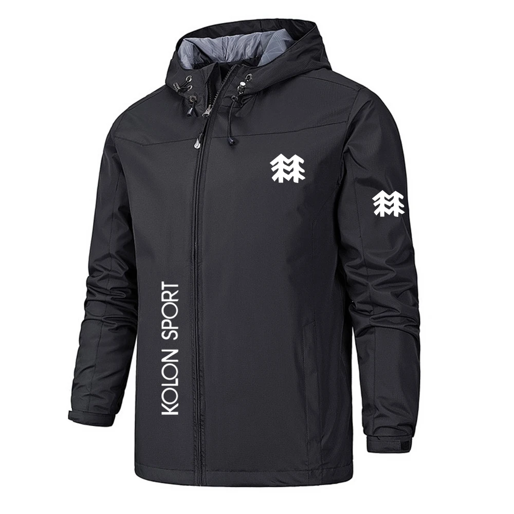 Spring and Autumn Fashion 2023 Men's Brand KOLON Sports Jacket Outdoor Windproof Waterproof Fishing Jacket Men's Hooded baseball
