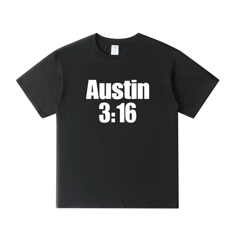 

Summer Mens Clothing Stone Cold Steve Austin 316 T Shirt The Texas Rattlesnake Men Tshirt Pure Cotton Short Sleeve T-shirt Tops
