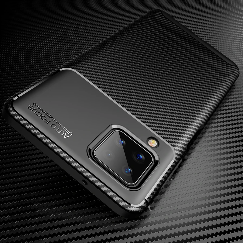 

Матовый защитный чехол из углеродного волокна для Samsung Galaxy M12 M 12, силиконовая Противоударная задняя крышка