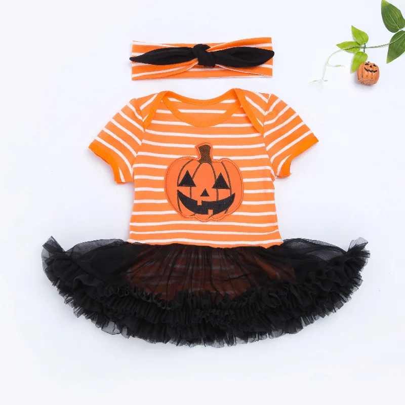 

Halloween Carnival Children Purple Witch Costume Girls Vampire Pumpkin Witch Dress Up Toddler Ruffle Vest Print Casual Dress