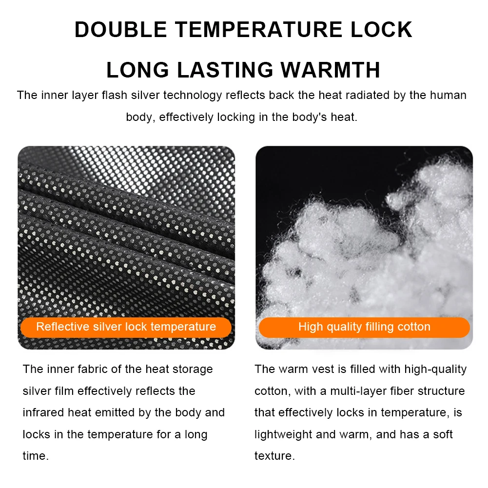Жилет с электроподогревом 10 зон тепловая безрукавка USB-зарядкой зимняя теплая