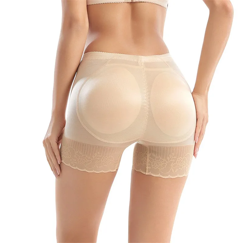 Women Body Shaper Tummy Control Panties Sexy Lace Butt Lifter Enhancer Flowers Leggings Shorts High Waist Slim Hip Padded Panty