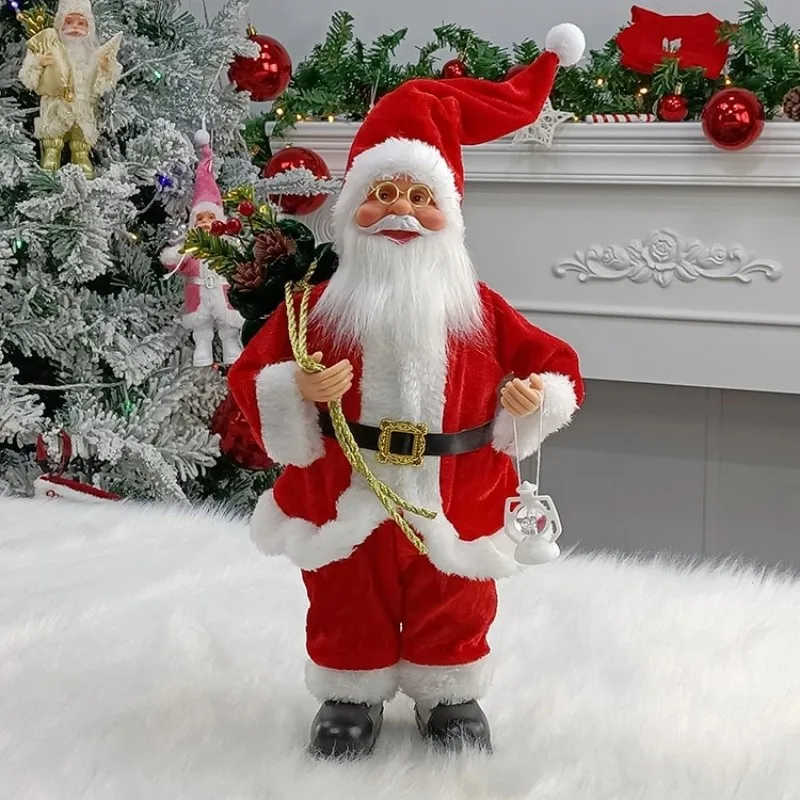

30cm Red Standing Posture Gift Santa Claus Doll Oranments Xmas Pendants Merry Christmas Decor For Home Kids Naviidad Presents