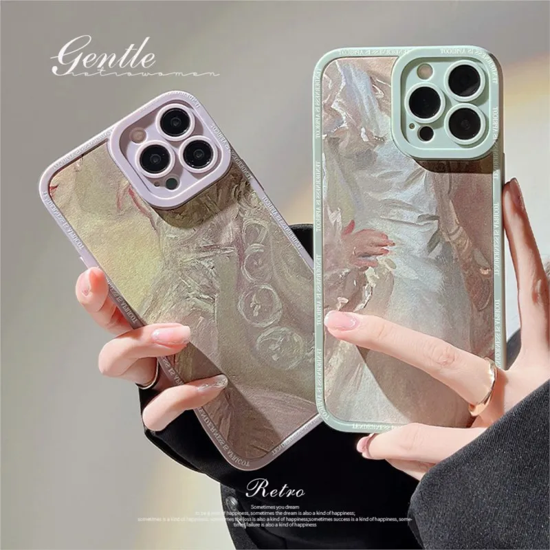 Vintage Frosted Phone Case Suitable for 13 Pro Max 14 12 11 Pro X's Xsmax 7 8 Plus SE TPU Rear Cover Protector New Product