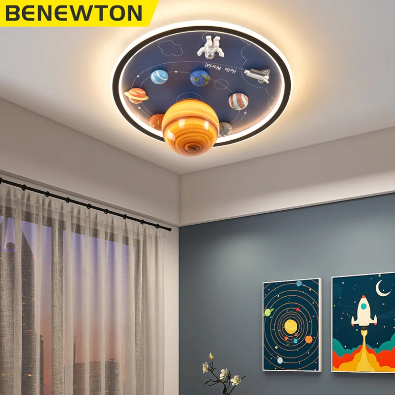 Современные потолочные светильники BENEWTON с астронавтом космосом планетой