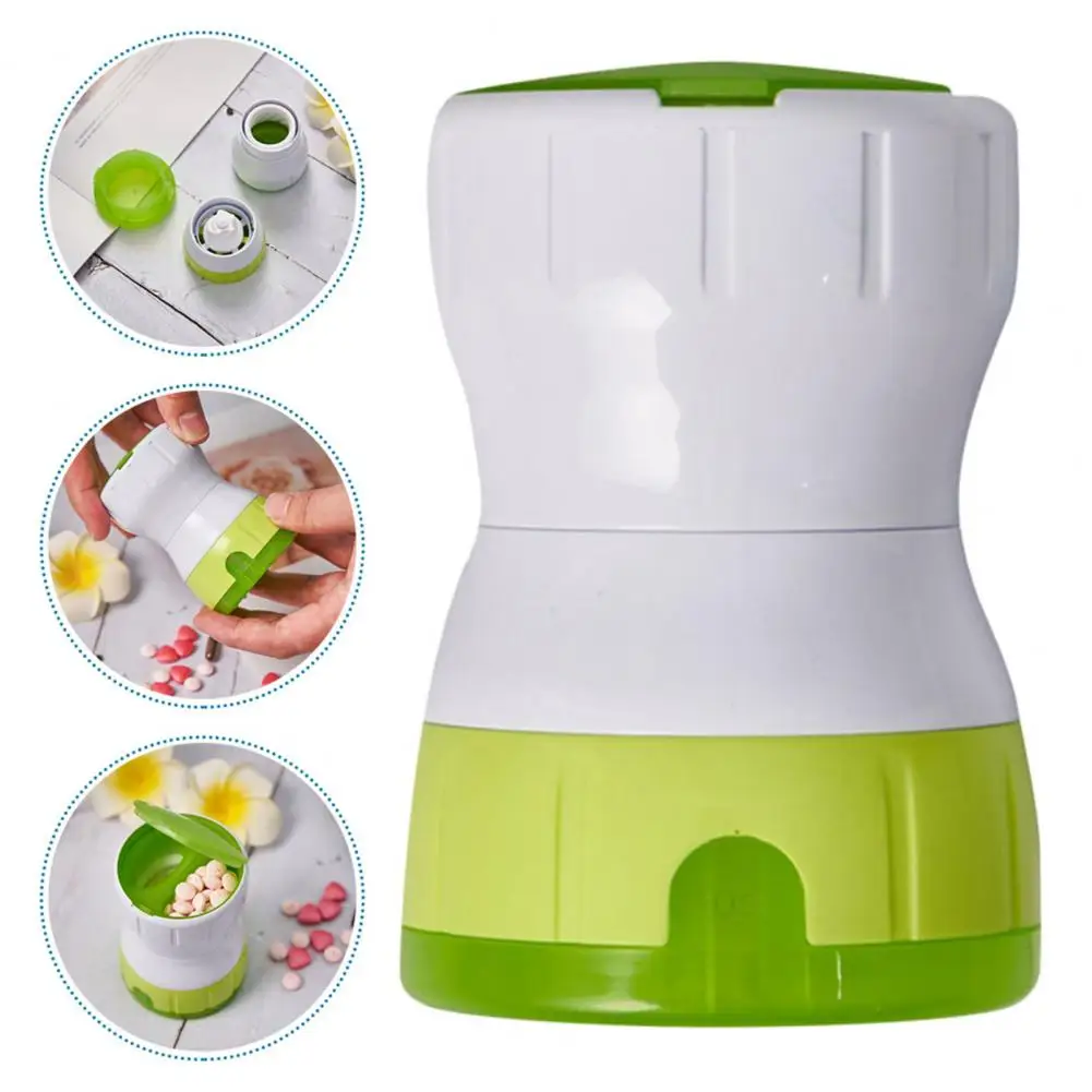 

1 Pills Box Grinder Portable Pill Crusher Medicine 3 in 1 Tablet Holder Splitter Vitamin Maker Powder Breaker Storage Slicer