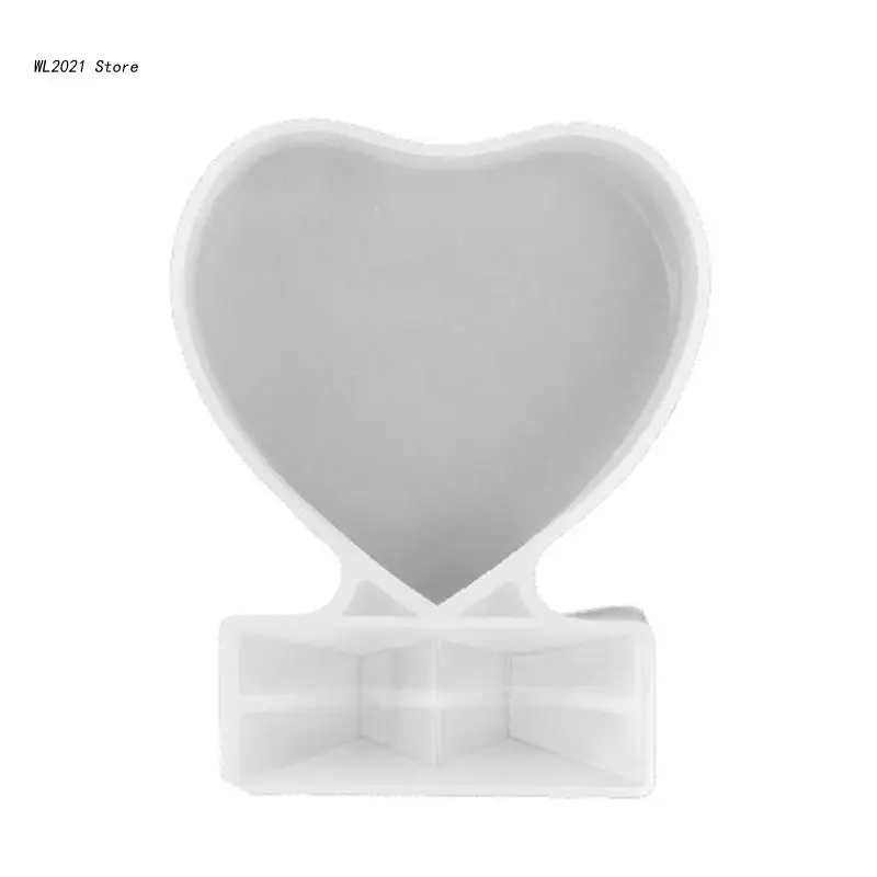 

Love прямоугольная рамка для фото с базой эпоксидная смола, форма ручной работы силиконовая форма «сделай сам» ручной работы, ремесла, украше...