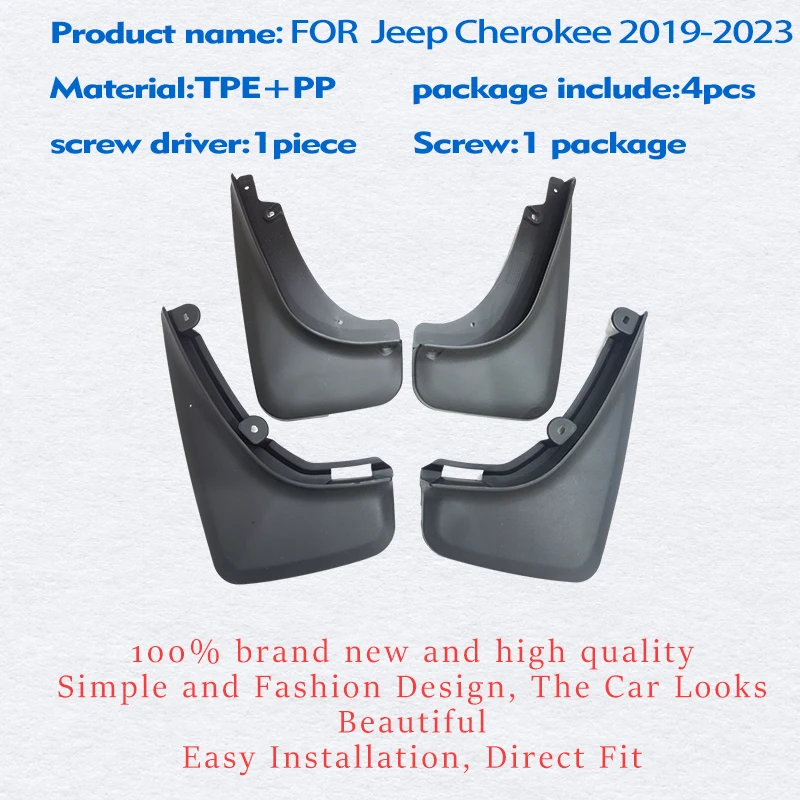 

4 шт., брызговики для Jeep Cherokee 2019-2023