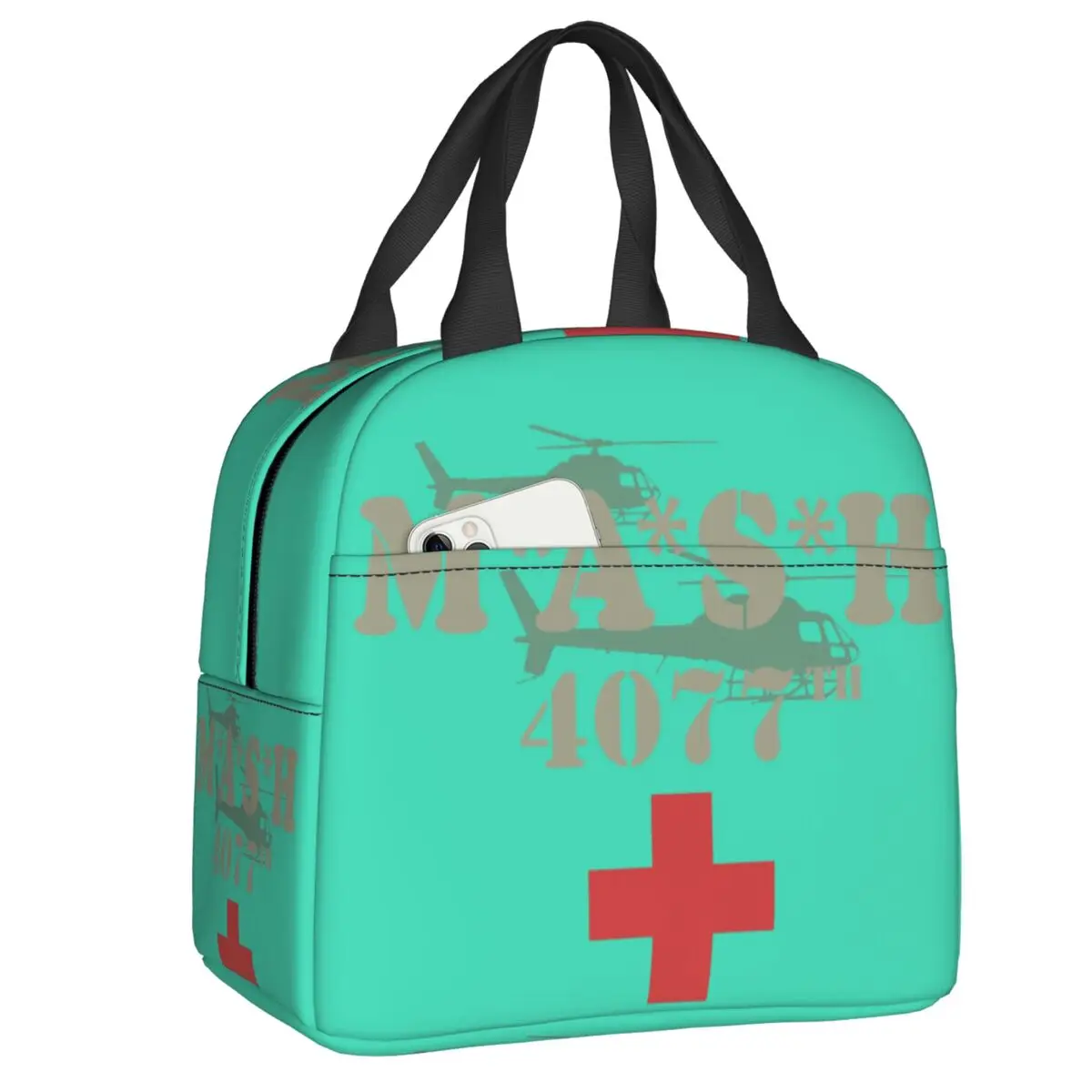 

MASH 4077th Thermal Insulated Lunch Bags Women American TV Movies Resuable Lunch Container for School Storage Food Box