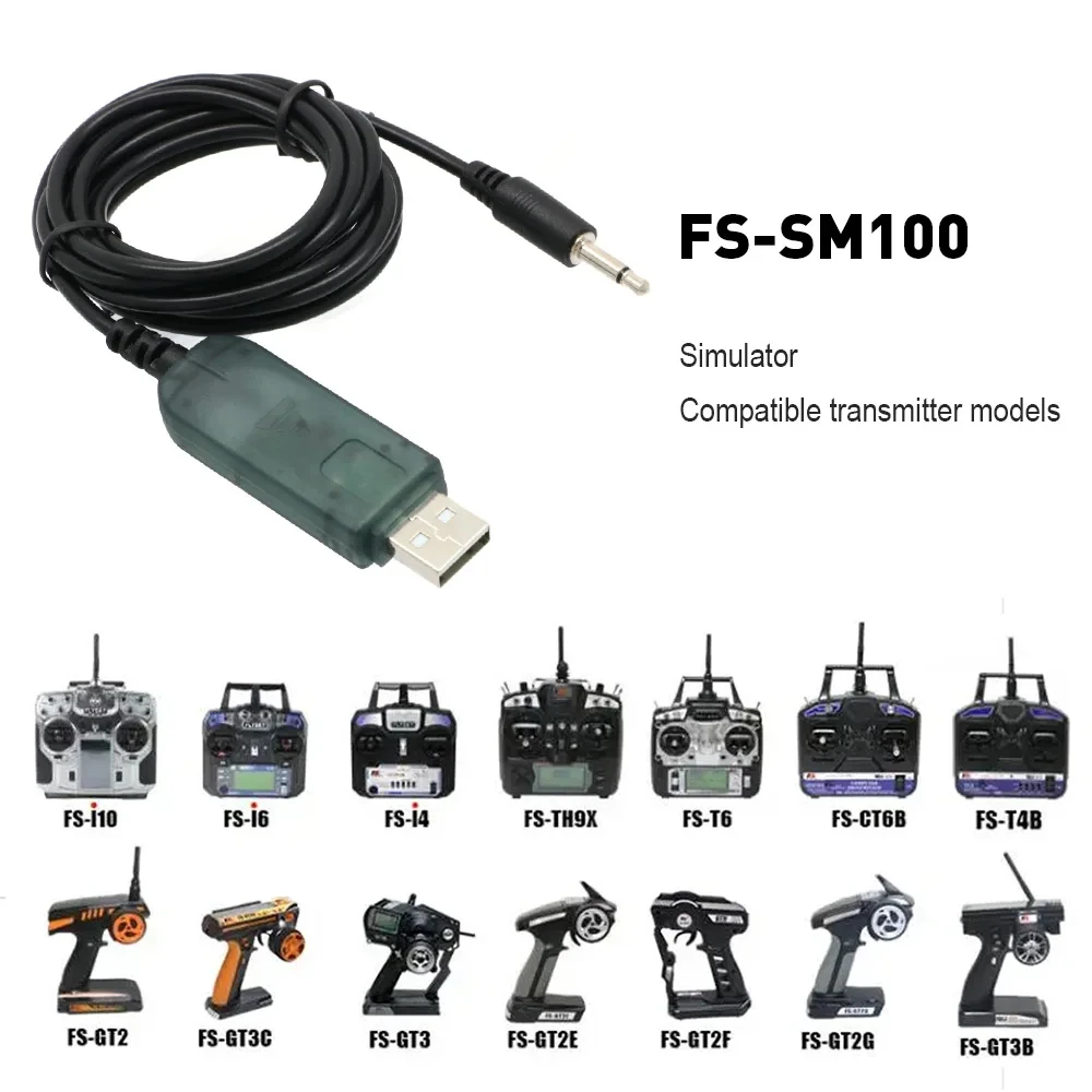 Фото Кабель-адаптер Flysky FS-SM100 USB для авиасимуляторов, совместимый с пультами управления Flysky FS-i6, FS-i4, FS-TH9X, FS-T4B, FS-GT3, FS-GT2 №5