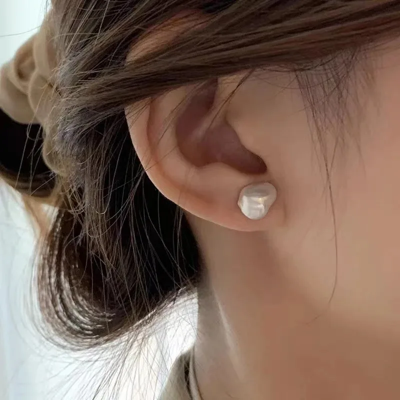 Корейские модные серьги в стиле барокко с нерегулярным искусственным жемчугом