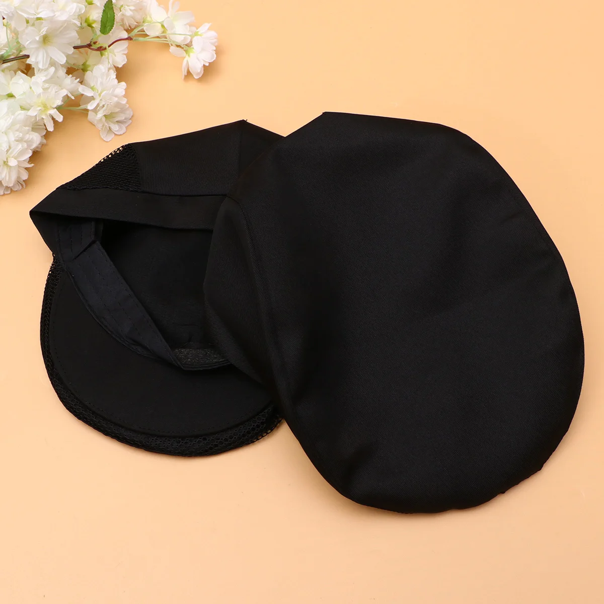 

2PCS Mesh Chef Cap for Men Breathable Work Net Duckbill Hat for Kitchen Cooking Restaurant Service