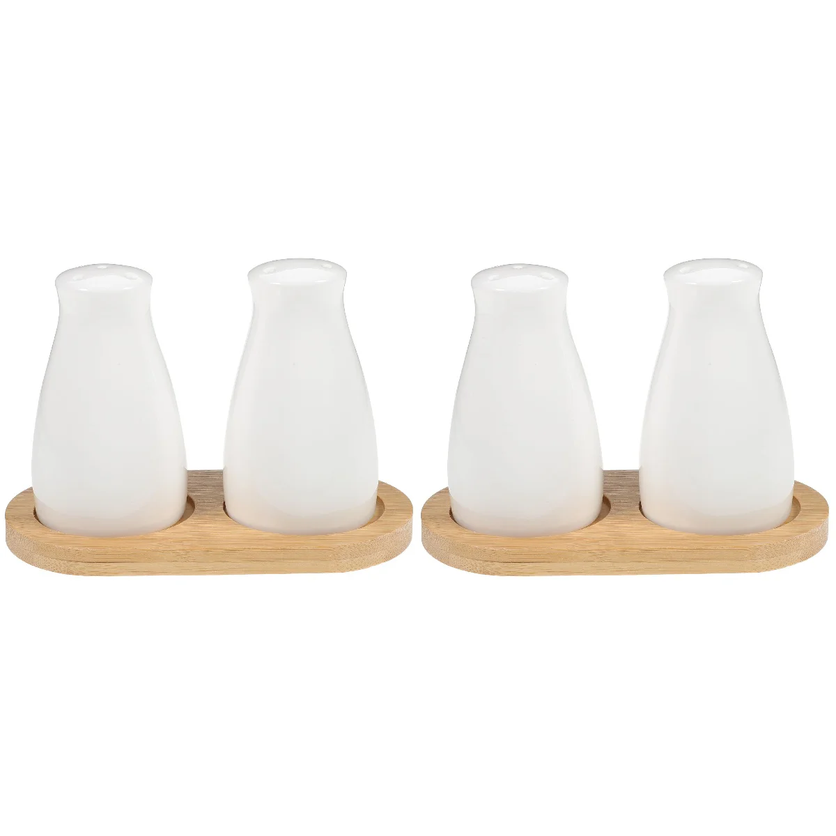 

2 Sets of Seasoning Bottle with Pad Pepper Container Condiment Holder Ceramic Pepper Pots