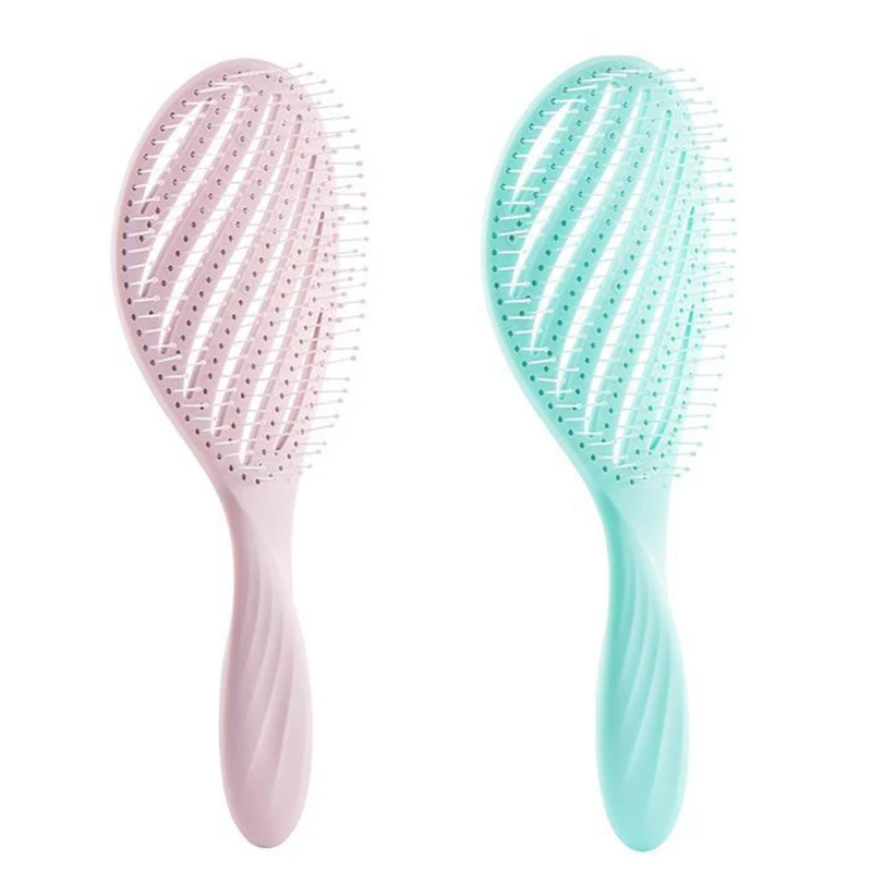 

Hollow Out Hair Brush Scalp Massage Combs Fast Blow Drying Detangling Tool Curved Vented Brush for Wet Dry Curly Hair