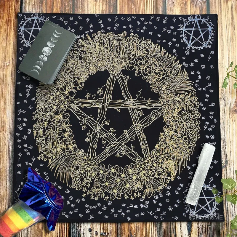 

Скатерть из полиэстера с пентаграммой и Таро