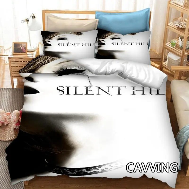 

Комплект постельного белья Silent Hill с 3D принтом, пододеяльники и наволочки, пододеяльник (размеры США/ЕС/Австралии) K02