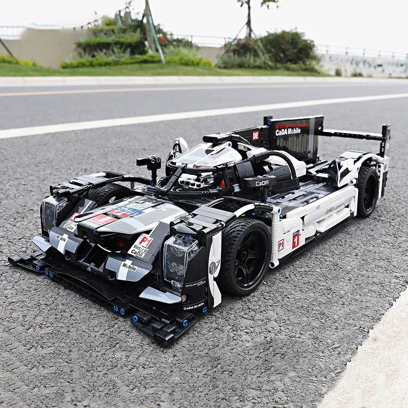 Техническая гибридная модель спортивного автомобиля C61016 F1, строительные блоки, серия городских гонок, Детские сборные игрушки, кирпичи, подарок для мальчиков, 1586 шт.