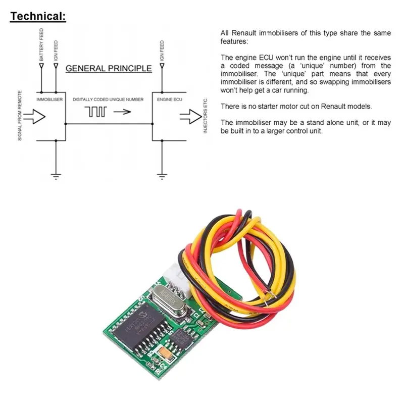 Фото Модуль иммобилайзера EDC15C3 DCU3R MSA15 Sirius32 Fenix5 Immo Emulator для Renault-N31R №5