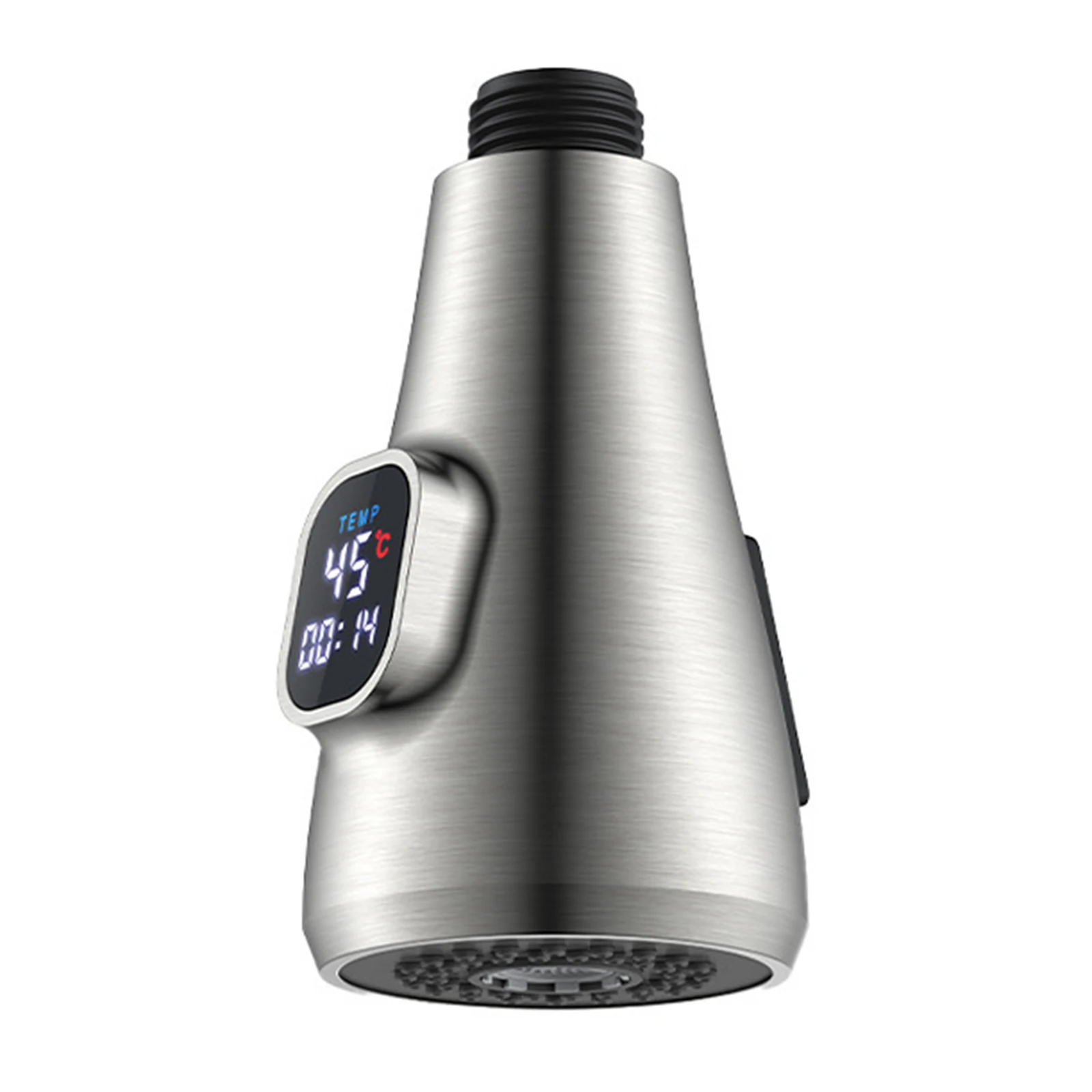

Kitchen Faucet Pull-Out Shower Head Faucet Kitchen Bathroom Shower Tap Water-Saving Sprayer Digital Temperature Sensor Nozzle
