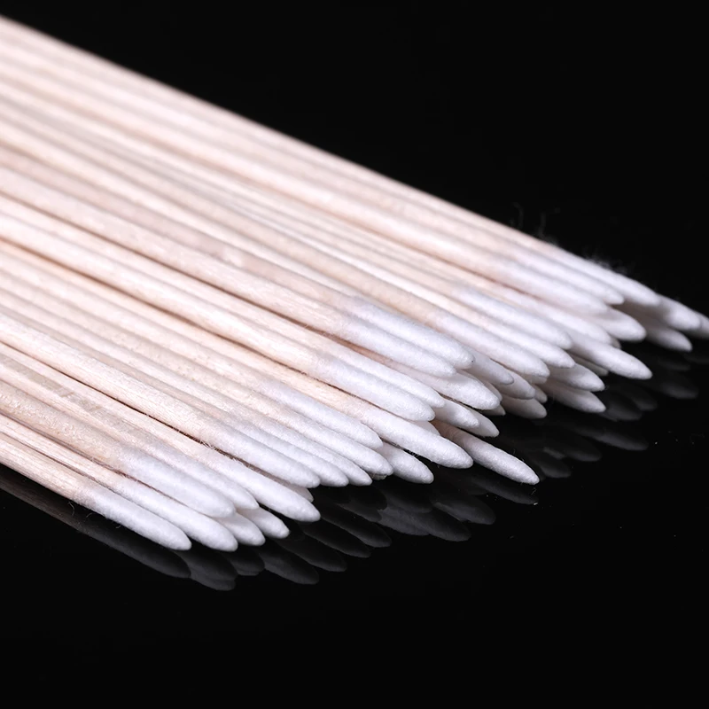

Деревянные ватные палочки с одним острым носком, 300 шт., зубочистки на наконечнике, одноразовые ватные палочки для наращивания ресниц