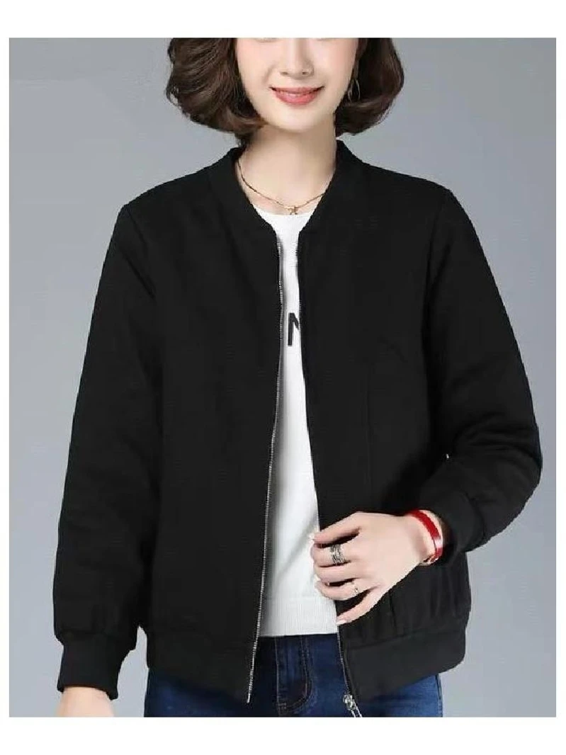 Толстое короткое пальто с тканевой флисовой подкладкой женское осенне-зимнее