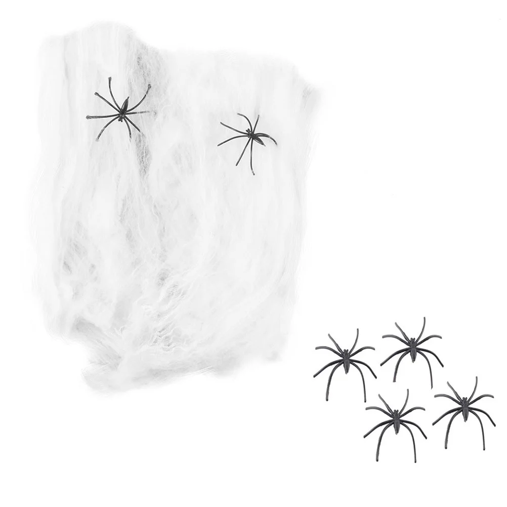 

Spider Web Cotton Decorations Spooky Props Webs Stretchable Decoration Spiders Terror Horrific Outdoor Cobwebs Fake Webbing