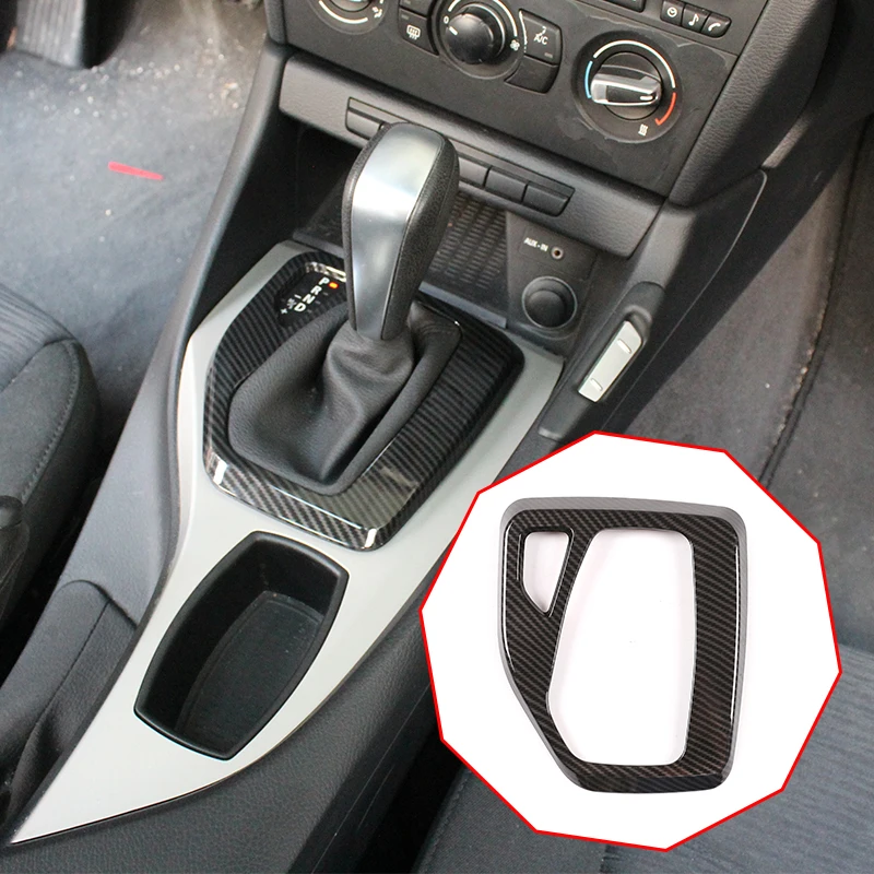 

Рамка переключения передач из АБС-пластика для BMW X1 E84 2010-2013, аксессуары из углеродного волокна LHD, 1 шт.