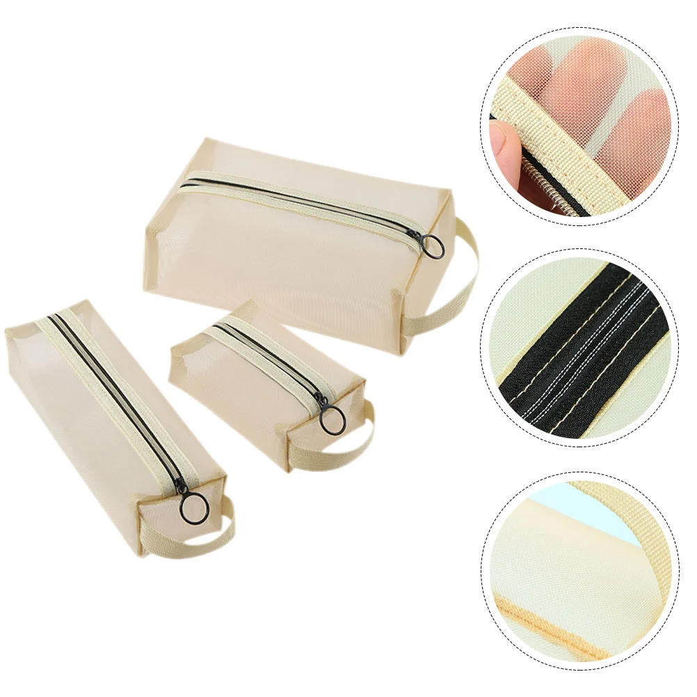 

Mesh Bag Clear Travel Toiletry Outdoor Suitcase Holder Nylon Thick Large Capacity Makeup Organizer Miss