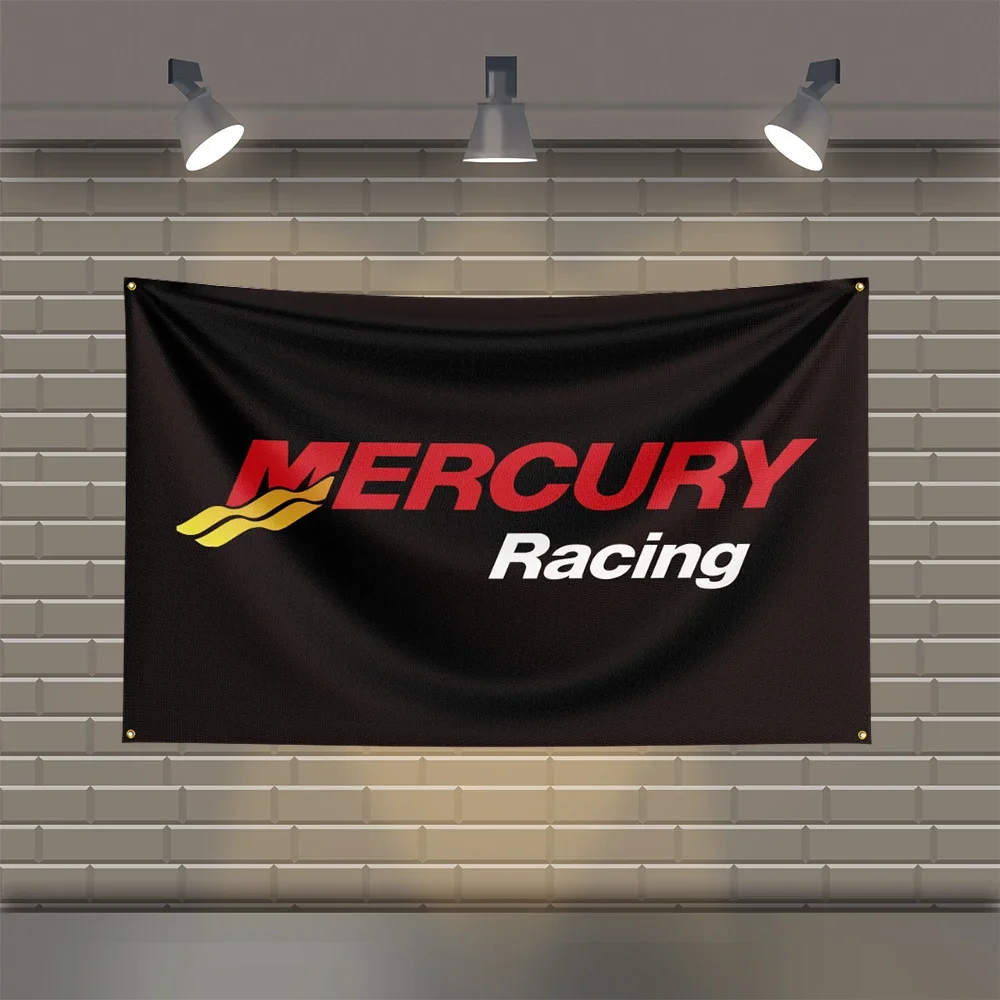 3x5 футов М-Гоночный флаг ртути из полиэстера с печатным оформлением для комнаты