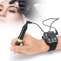 2type electric tattoo machine microblading semi permanent makeup eyebrow eyeliner lip tattoo pen machine us plug 100 240v newest