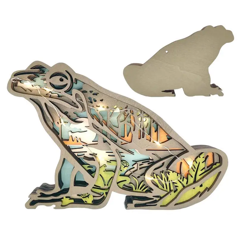 

Женская деревянная 3d-статуя в виде лягушки