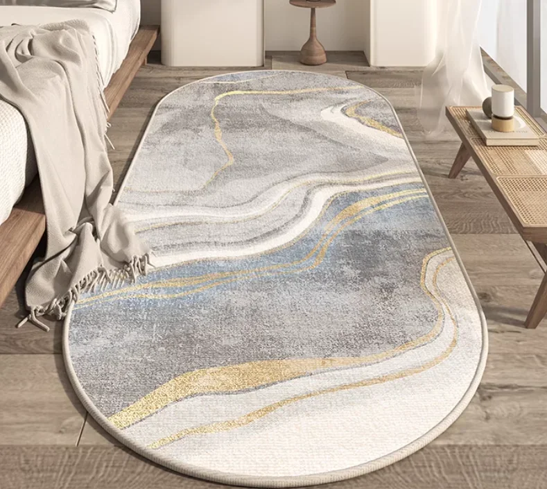 Овальный прикроватный итальянский минималистичный ковер для комнаты напольный