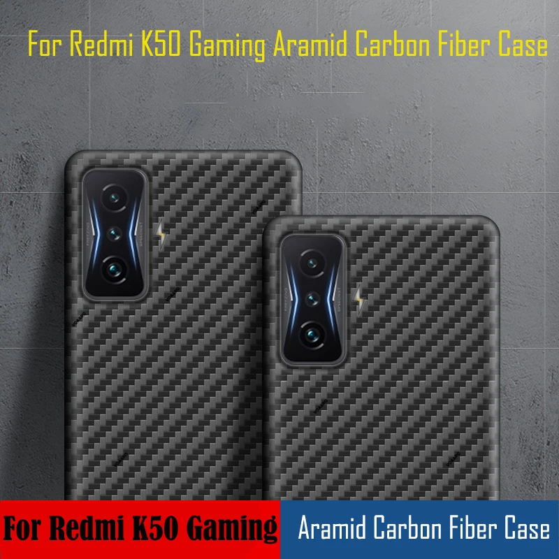 

For Redmi K50 Gaming Aramid Case Ultra Thin&Light Cover for Redmi K50 Gaming Pure Real Carbon Fiber Aramid Case Protective Funda