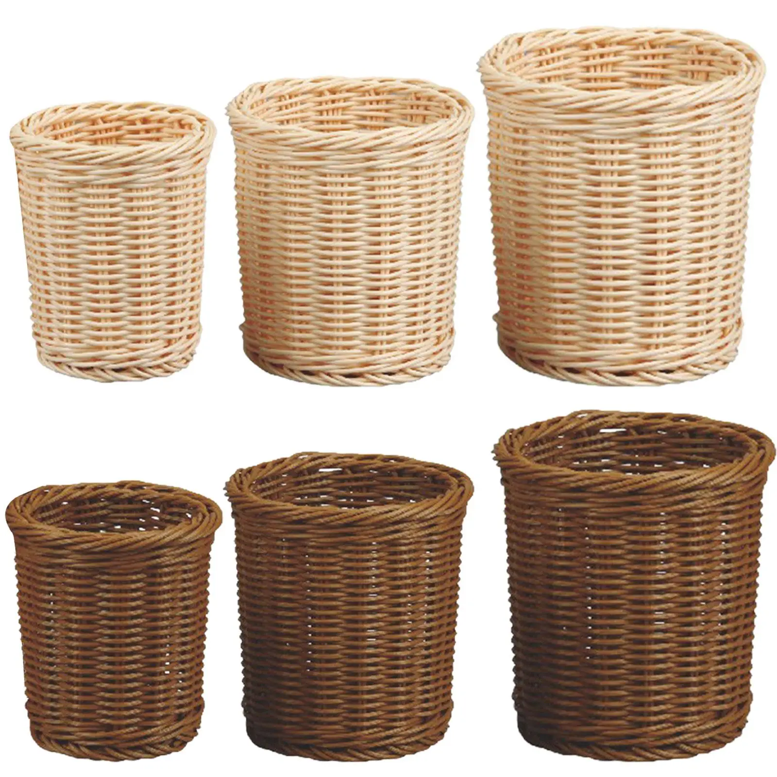 Holder Table Art Supplies Imitation Rattan Pen Holder Desk O