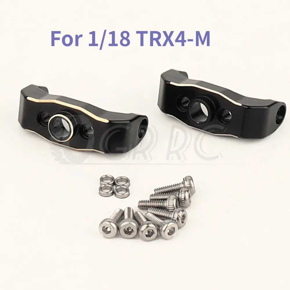 

1 Pair TRX4-M Metal Black Coating Brass Caster Blocks C-Hub for Axial 1/18 RC Crawler Car TRX4M Upgrade Parts