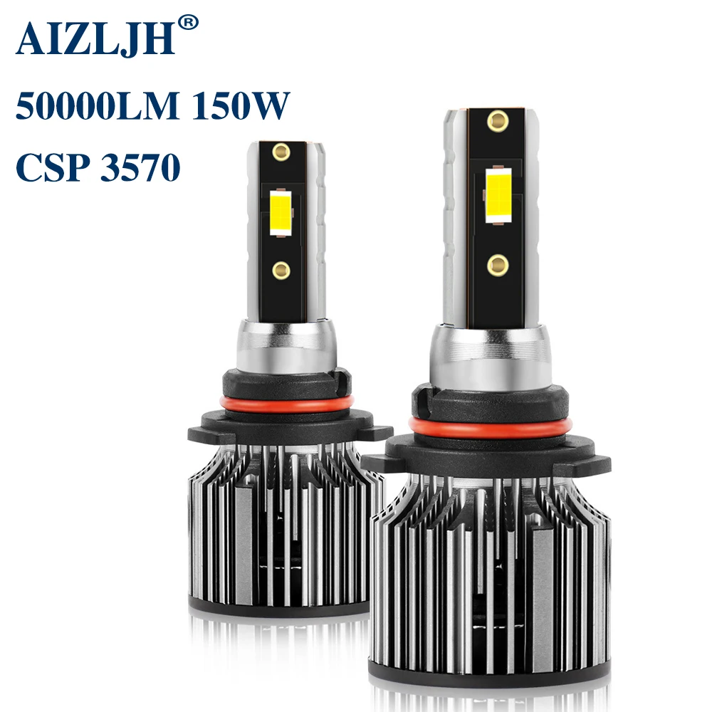 

AIZLJH для автомобильных светодиодных фар H1 H7 H11 H8 9005 Hb3 9006 Hb4 H4 лампы 6500K 150 Вт/200 Вт 3570 лм Автомобильные противотуманные лампы CSP
